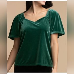 Ricki's velvet sweetheart neckline  flutter sleeve whimsigoth top size 2XL